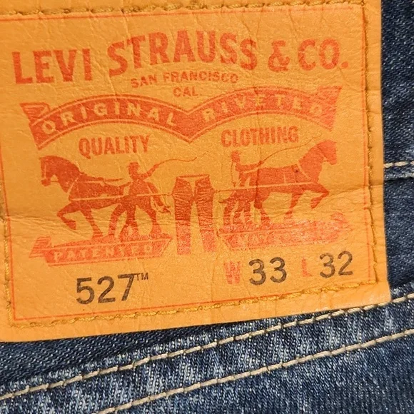 LEVIS 527 Men's Blue Jeans Size 33x 32 - Picture 6 of 11